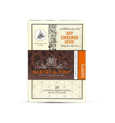 Harney & Sons WS Hot Cinnamon Spice 20 pyramide buidels per stuk verpakt in een doos