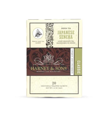 Harney & Sons WS Japanese Sencha 20 pyramide buidels per stuk verpakt in een doos